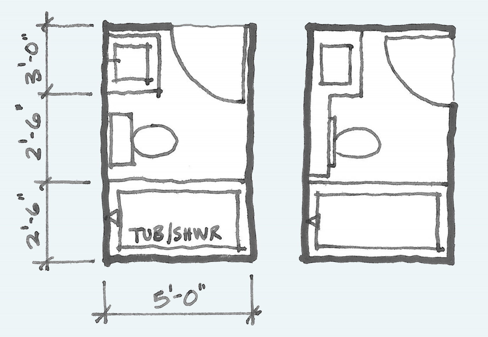 6x12 Bathroom Layout