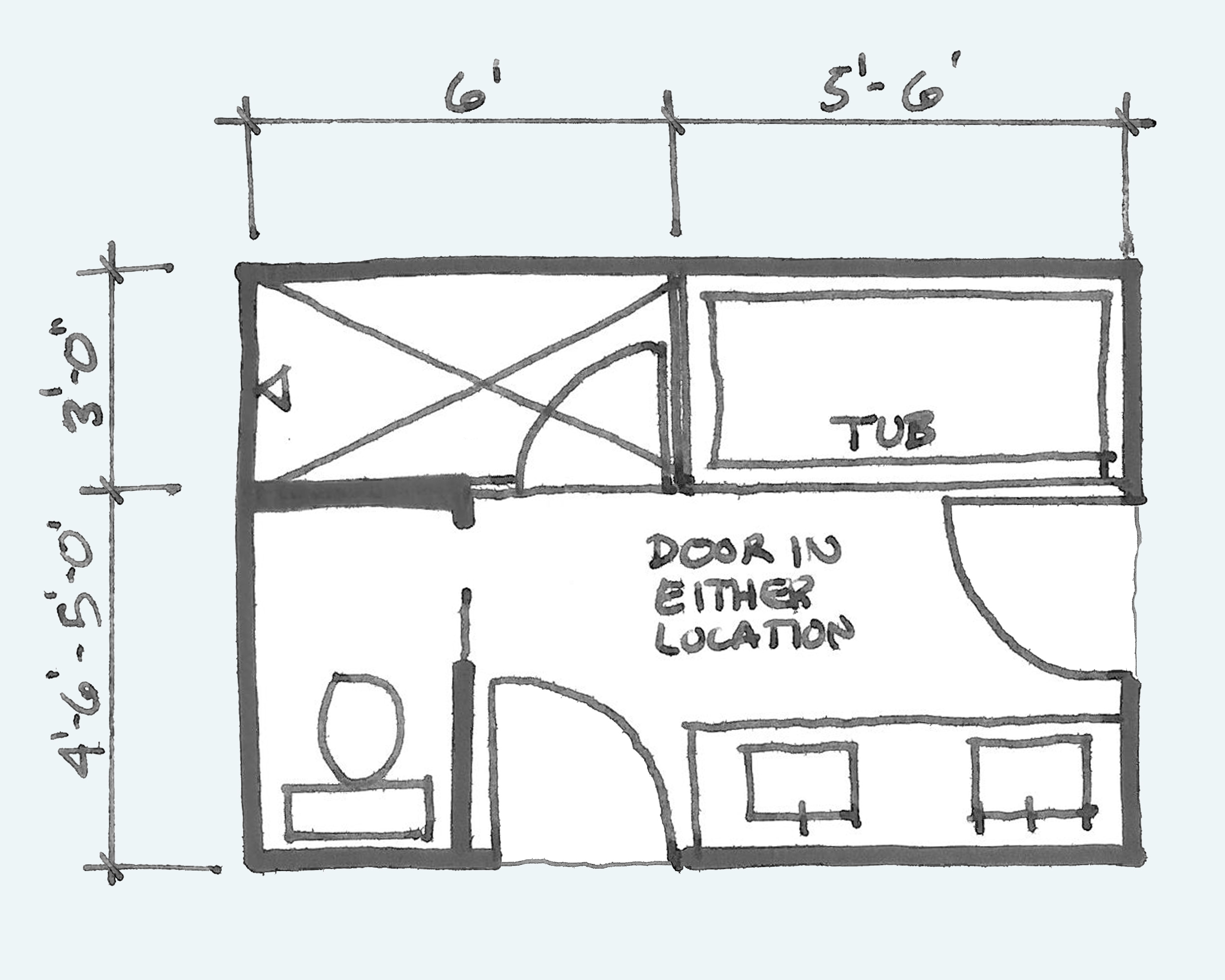 8x12 bathroom layout